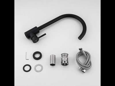 Смеситель Frap для кухни F40899-4 черный боковая ручка