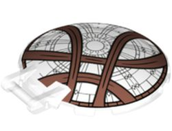 Dish 6 x 6 Inverted with Bar Handle with Sanctum Sanctorum Skylight with Copper Swirls Pattern, Trans-Clear (18675pb22 / 6366560)