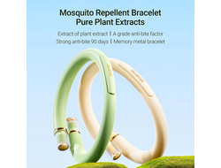 Браслет от комаров Xiaomi Quality Zero Plant Essential Oil Mosquito + 2 масла в комплект