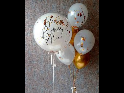 Композиция шаров: Стеклянный шар с фонтаном