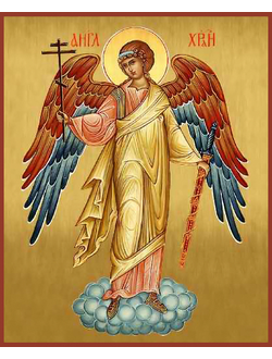 Ангел-Хранитель. Рукописная икона. 13х16см.