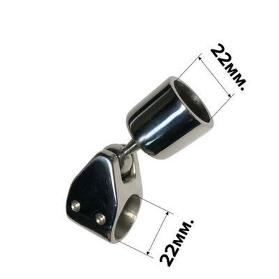 Шарнирное крепление из нержавеющей стали для леерных стоек Bain G770S bridge  22 мм