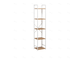 Стеллаж Leset Стилвуд 15 узкий с пятью полками Белый/Дуб крафт золотой