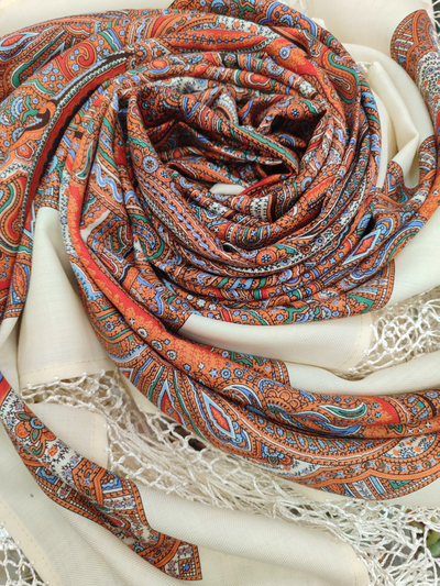 Павловопосадский платок Драгоценная 1292-0