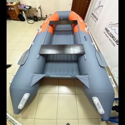 Моторная лодка GLADIATOR E380S оранжево-темносерый