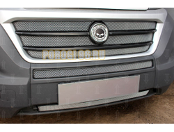Защита радиатора Citroen Jumper (2014-) / Fiat Ducato IV (2014-) (2 части) / Peugeot Boxer (2014-) (2 части) chrome низ