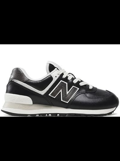 New Balance 574 Black кожаные