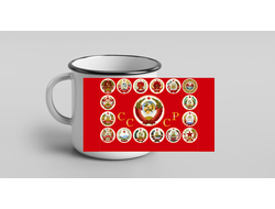 Кружка металлическая эмалированная СССР №7