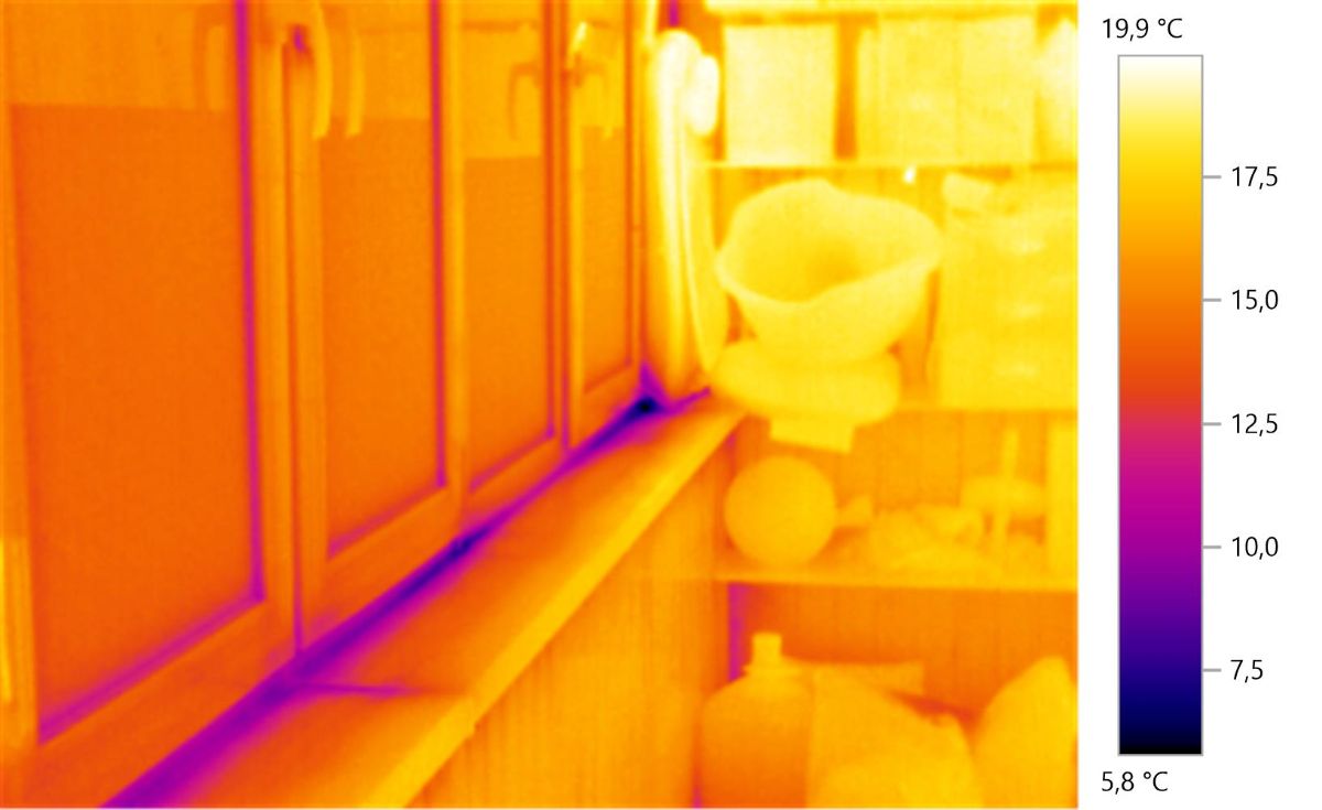 Проведение тепловизионного обследования балкона квартиры жилого дома