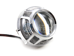 Бленда (маска) для линз Porsche Panamera LED V2, 2 режима (белый+желтый) 3.0 дюйма, 1шт