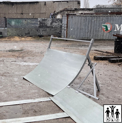 Мат защитный для горнолыжных трасс "Карман" 0,5*2*0,17 крепление на люверсах DNN