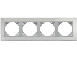 Efapel 90940 TIA, Рамка 4 поста, сталь/алюминий