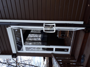 Распашная дверь из алюминия. Так же можем сделать из ПВХ, металла, дерева.