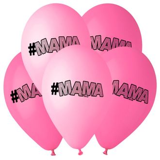 Воздушные шары с гелием "#Мама" 35см