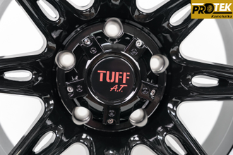 Комплект дисков R17 9,0J ET-40 5*150 TUFF A.T. T-01 Черный с полированным ободом (R606)