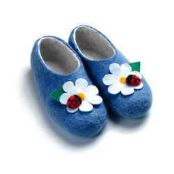 Купить детские войлочные тапочки «Божья коровка на ромашке»
