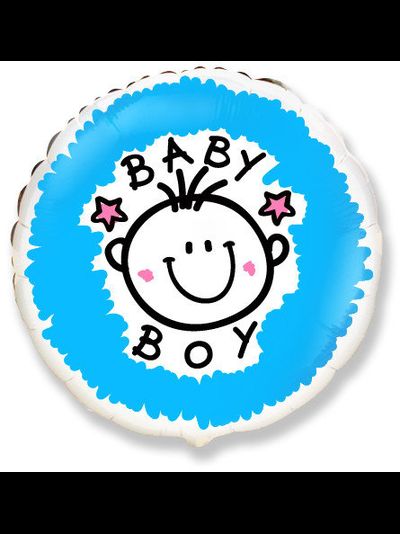 Фольгированный шар Круг "Малыш" 46см (к)