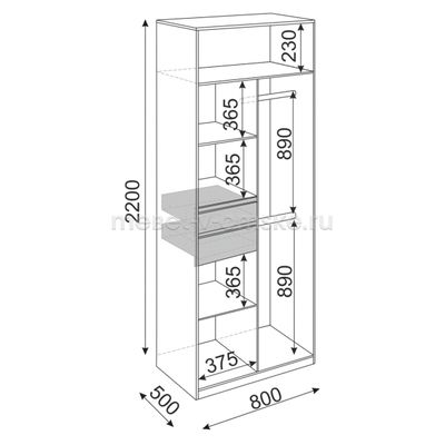 Шкаф 2-дв. Глэдис М22