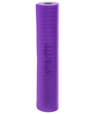Коврик для йоги STARFIT FM-201 TPE 173*61*0,5 см фиолетовый/серый