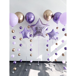 Шары цепочки с пузырями (6 шт), "Сиреневое настроение"