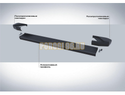 Пороги Start Black для GAC GS8 2019-2021