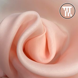 Органза плотная, цв. Розово-персиковый