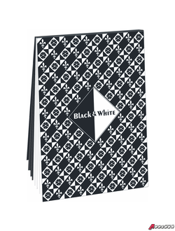 Скетчбук - планшет 30л. А4 на склейке Лилия Холдинг "Черный и белый", 160г/м2. ПЛ-0304