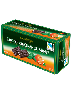 Chocolate Orange Mints - плитки темного шоколада апельсин/мята 200г