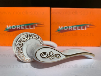Дверные ручки Morelli "CATHERINE" MH-36-CLP W/PG Цвет - белый/золото