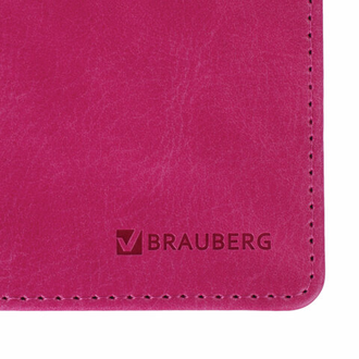 Планинг настольный недатированный (305x140 мм) BRAUBERG "Rainbow", кожзам, розовый, 111699