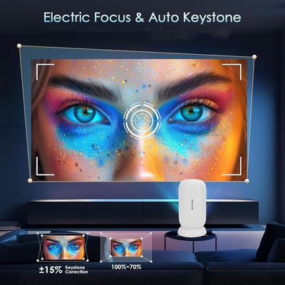 Портативный 4K проектор (250 ANSI, Android 11.0, Wi‑Fi, HDMI)