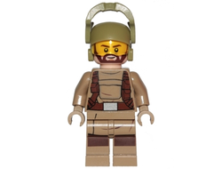 Resistance Trooper - Dark Tan Hoodie Jacket, Harness, Beard, Helmet with Chin Guard, n/a (sw0867)