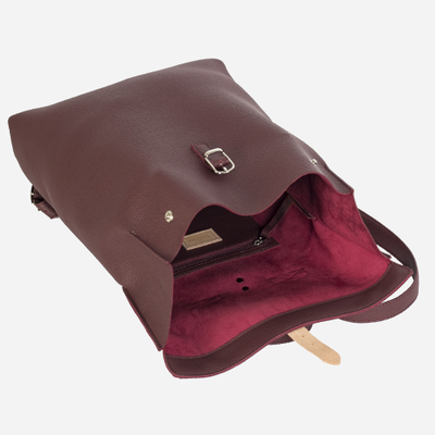 Основное отделение рюкзака Kokosina Роллтоп цвета марсала