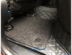 3D коврики в салон Toyota Hilux из экокожи