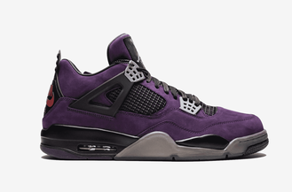 Nike Air Jordan Retro 4 Travis Scott Purple Suede X фото