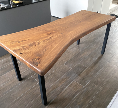 спил, стол на кухню, карагач, мебель на заказ, стол из слэба, мебель для ресторана, столешница, слэб