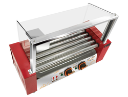 Гриль роликовый AIRHOT аппарат для хот-догов с защитным экраном RG-5S