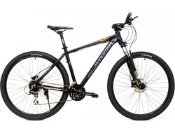Велосипед 29" EVOLUTION CORTEZ D, 21" (L), алюминий, 24-скор., черно-оранжевый, рама 21