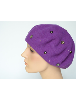 Сиреневый берет женский Vizio Италия фетровый