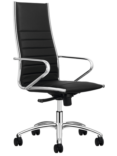 Кресло для руководителя Sitland Classic Executive черный кожа TS