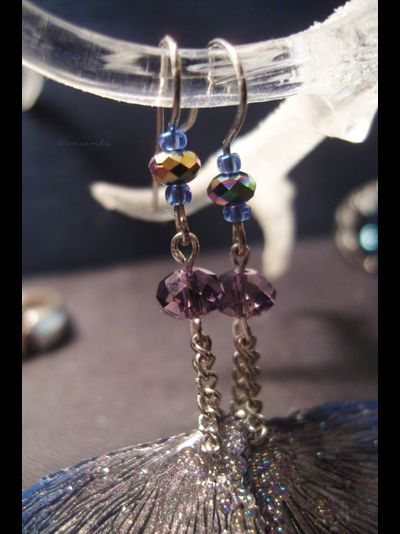 "Крылышки Пыльной Феи", волшебные серьги в северном стиле