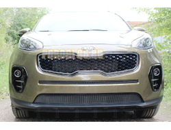 Защита радиатора KIA Sportage IV 2016-2018 black середина