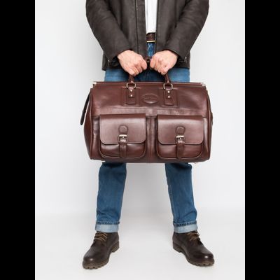 Кожаный саквояж Fabriano premium brown (арт. 4008-53)