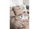 Постельный комплект с оборками "бежевый" (хлопок 100%)