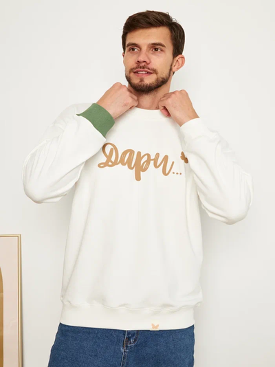 МУЖСКОЙ СВИТШОТ БЕЛЫЙ "ДАРИ"