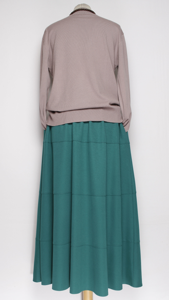 Юбка "ТРИКОТАЖ" морская волна р.48,50,52,54,56,58