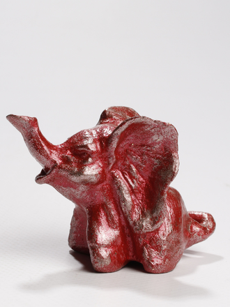 СУВЕНИР "Слоненок красный1" серебристый