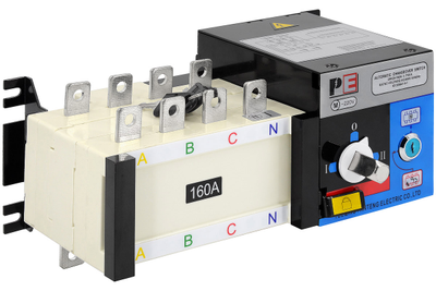 Реверсивный рубильник АВР (устройство автоматического ввода резерва) SHIQ5-160 4P, 019924