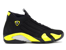 Nike Air Jordan 14 Thunder Black Yellow (Черные с желтым)