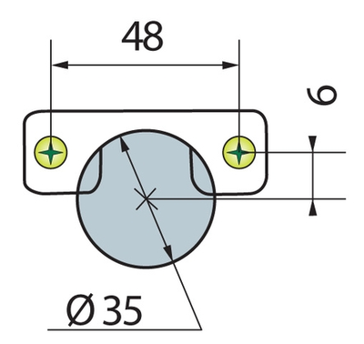 Петля мебельная Titus T-Type (накладная) 110/48/0 мм